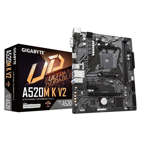 Gigabyte A520M K V2 , AMD A520, AM4, 2xDDR4, mATX