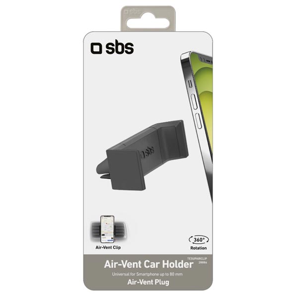 SBS univerzális Autós tartó max. 80 mm széles telefonok számára, fekete SBS univerzális Autós tartó max. 80 mm széles telefonok számára, fekete