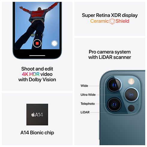 Apple iPhone 12 Pro Max 128GB, silver, C osztály - használt, 12 hónap garancia