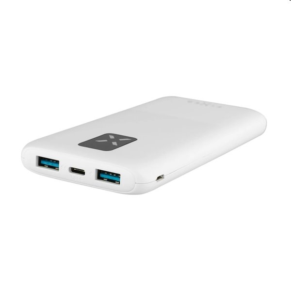 FIXED Powerbank Zen 10 LCD kijelzővel és PD 20W kimenettel, 10 000 mAh, fehér