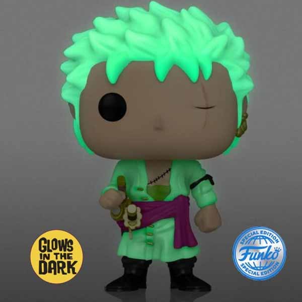 POP! Animation: Roronoa Zoro (One Piece) Special Kiadás (Glows in The Dark) figura