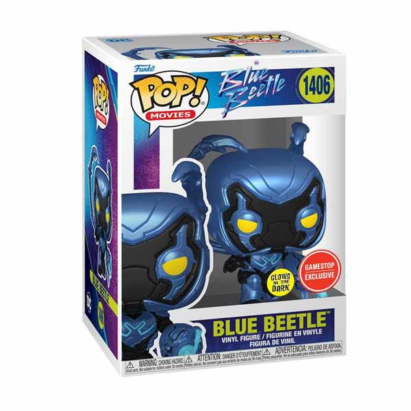 POP! Movie: Blue Beetle (DC) Gamestop Exclusive (Glows in The Dark) figura POP! Movie: Blue Beetle (DC) Gamestop Exclusive (Glows in The Dark) figura