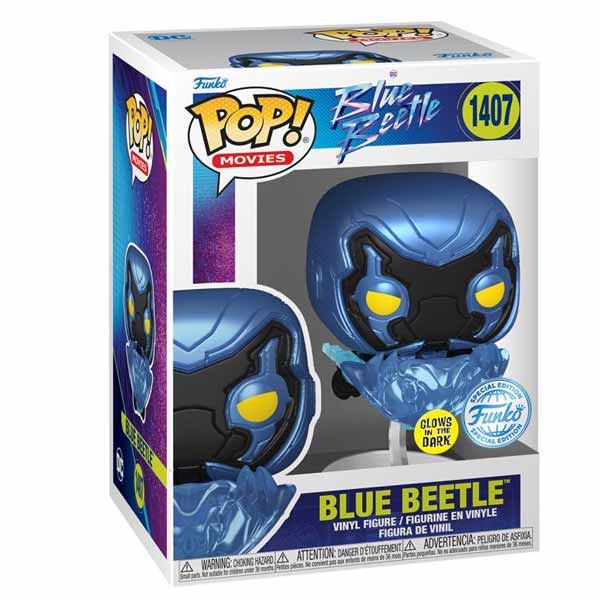 POP! Movie: Blue Beetle (DC) Special Kiadás (Glows in The Dark) figura POP! Movie: Blue Beetle (DC) Special Kiadás (Glows in The Dark) figura