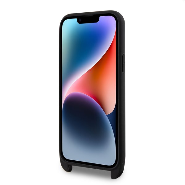 Karl Lagerfeld Saffiano Monogram Crossbody Ikonik NFT tok iPhone 14 Pro számára, fekete Karl Lagerfeld Saffiano Monogram Crossbody Ikonik NFT tok iPhone 14 Pro számára, fekete