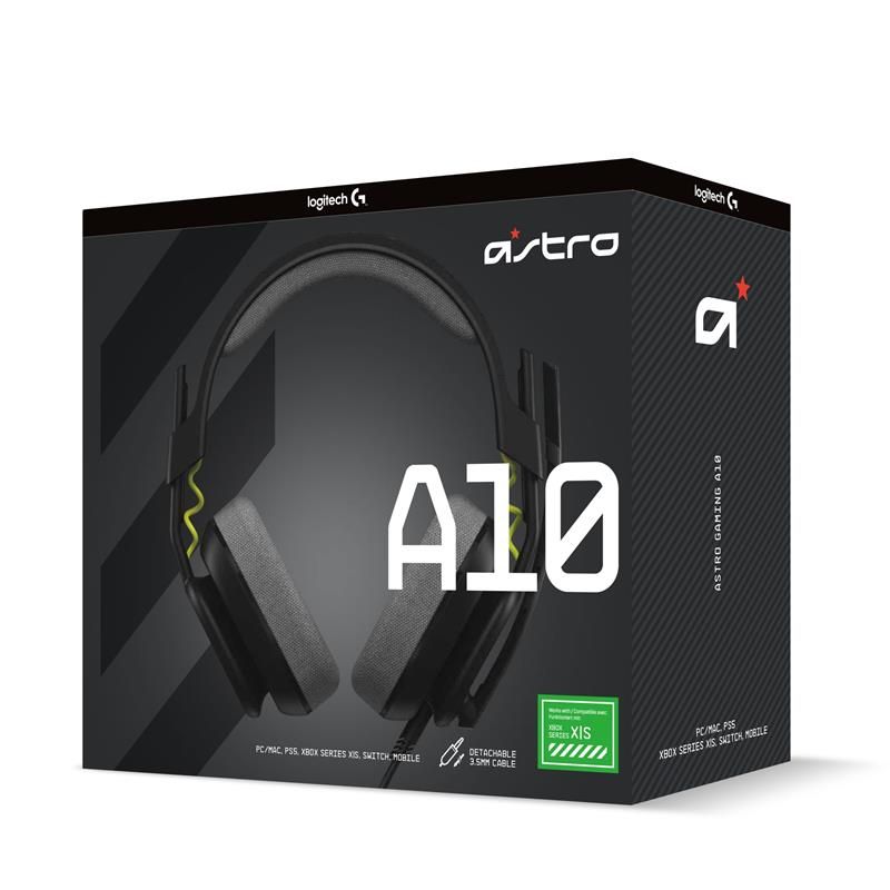 Logitech ASTRO A10 - vezetékes gamer fejhallgató - fekete - Xbox