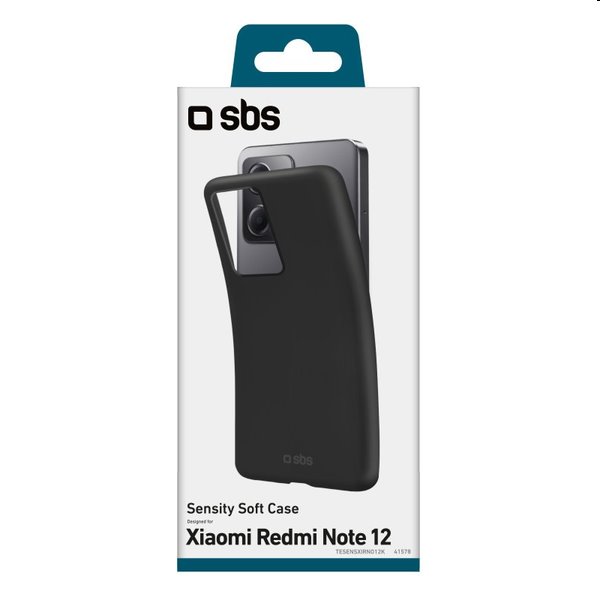 SBS Sensity tok Xiaomi Redmi Note 12 számára, fekete