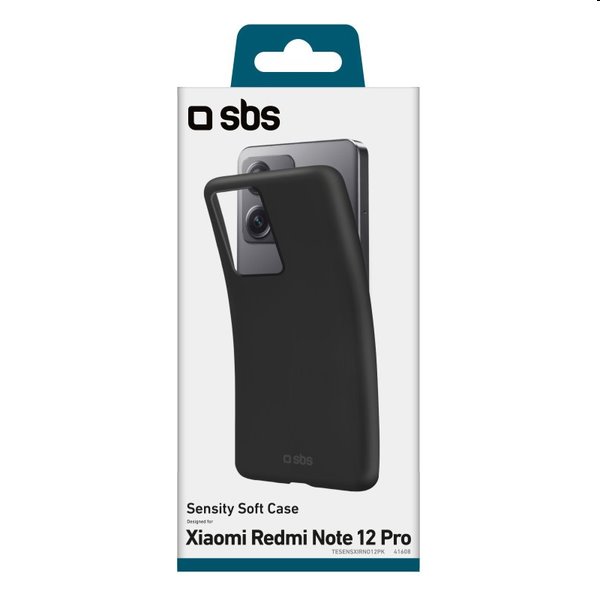 SBS Sensity tok Xiaomi Redmi Note 12 Pro számára, fekete SBS Sensity tok Xiaomi Redmi Note 12 Pro számára, fekete