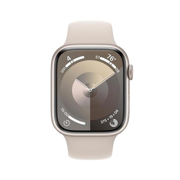 Apple Watch Series 9 GPS 41mm Starlight Aluminium Case Starlight Sport szíjjal - M/L