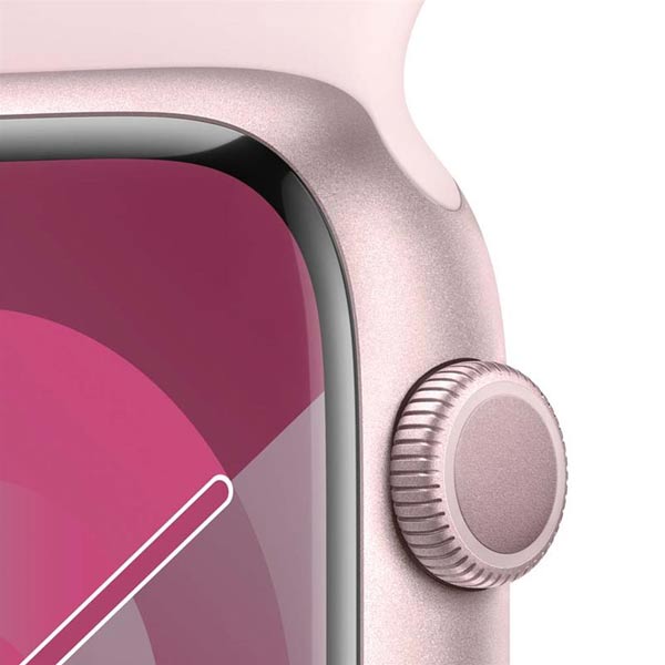 Apple Watch Series 9 GPS 45mm rózsaszín Aluminium Case Light rózsaszín Sport szíjjal - S/M