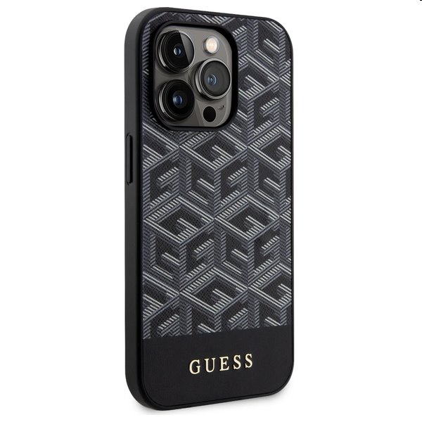 Guess PU G Cube MagSafe tok Apple iPhone 15 Pro Max számára, fekete
