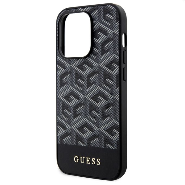 Guess PU G Cube MagSafe tok Apple iPhone 15 Pro Max számára, fekete