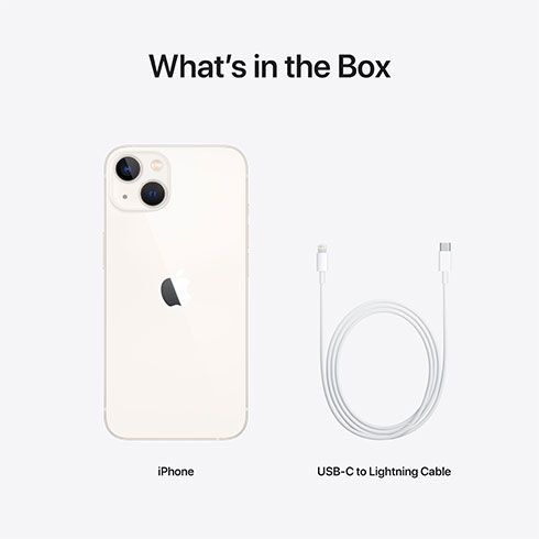 Apple iPhone 13 128GB, starlight, C osztály - használt, 12 hónap garancia