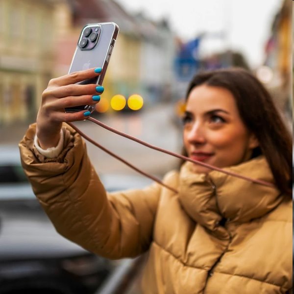 FIXED Pure Neck nyakzsinórral Apple iPhone 15 Plus számára, rózsaszín FIXED Pure Neck nyakzsinórral Apple iPhone 15 Plus számára, rózsaszín
