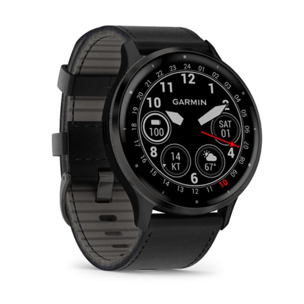 GARMIN VENU 3, Black/Slate, Leather