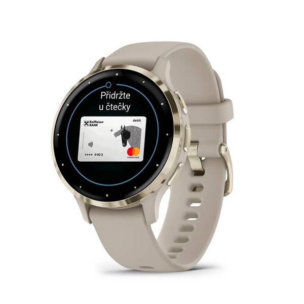 GARMIN VENU 3S, French Gray/Soft Gold