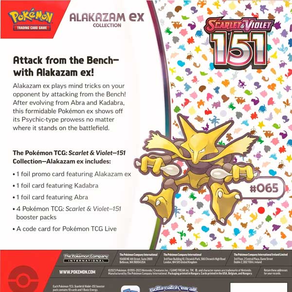 Kártyajáték Pokémon TCG: Scarlet & Violet 151 Alakazam EX Collection (Pokémon) Kártyajáték Pokémon TCG: Scarlet & Violet 151 Alakazam EX Collection (Pokémon)