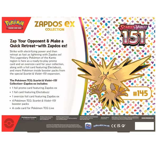 Kártyajáték Pokémon TCG: Scarlet & Violet 151 Zapdos EX Collection (Pokémon)