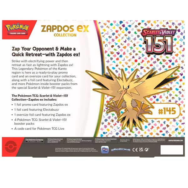 Kártyajáték Pokémon TCG: Scarlet & Violet 151 Zapdos EX Collection (Pokémon) Kártyajáték Pokémon TCG: Scarlet & Violet 151 Zapdos EX Collection (Pokémon)