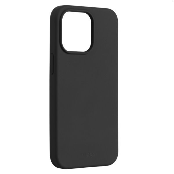Szilikontok FIXED MagFlow Magsafe támogatással Apple iPhone 15 Pro számára, fekete
