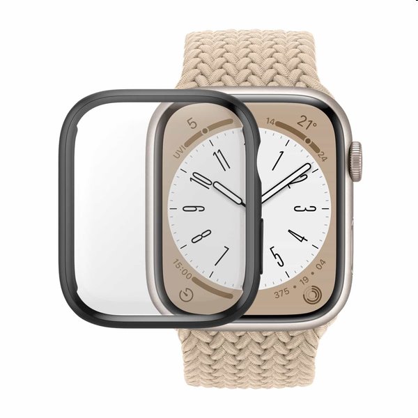 Full Body D3O PanzerGlass edzett üveg Apple Watch 9/8/7 45 mm számára, fekete