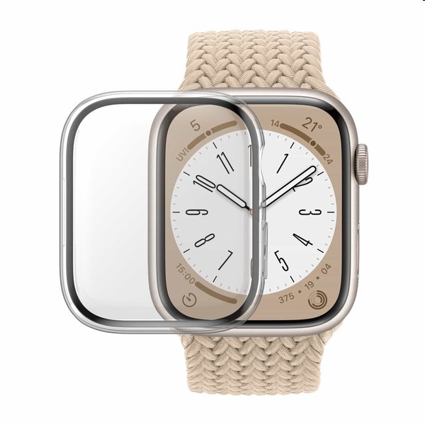 Full Body D3O PanzerGlass edzett üveg Apple Watch 9/8/7 45 mm számára, clear