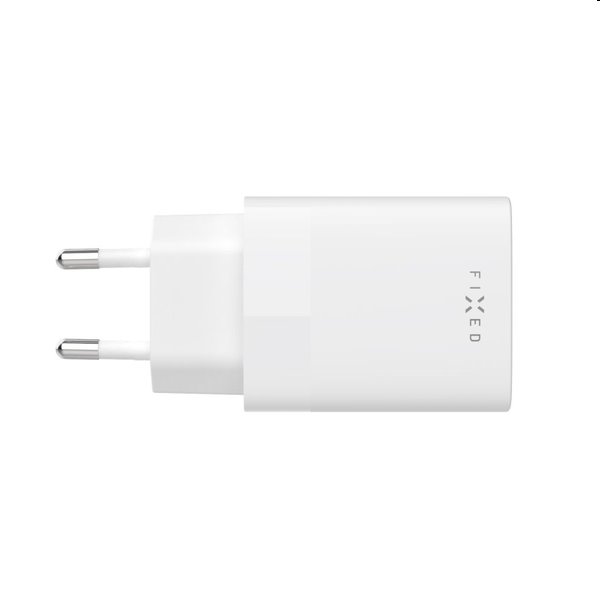 FIXED Hálózati töltő USB-C, PD, 30W, fehér