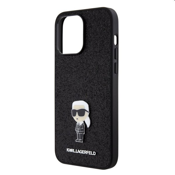 Karl Lagerfeld Fixed Glitter Metal Ikonik Apple iPhone 15 Pro Max számára, fekete Karl Lagerfeld Fixed Glitter Metal Ikonik Apple iPhone 15 Pro Max számára, fekete
