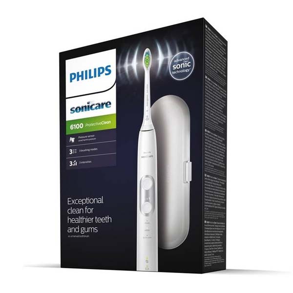 Philips Sonicare ProtectiveClean 6100 series, HX6877/28, Szonikus elektromos fogkefe Fehér