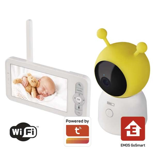 EMOS GoSmart Forgatható bébiőr IP-500 GUARD monitorral, Wi-Fi