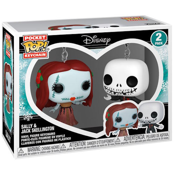 Funko POP! 2 Pack Kulcstartó Disney The Nightmare Before Christmas Sally & Jack Skellington