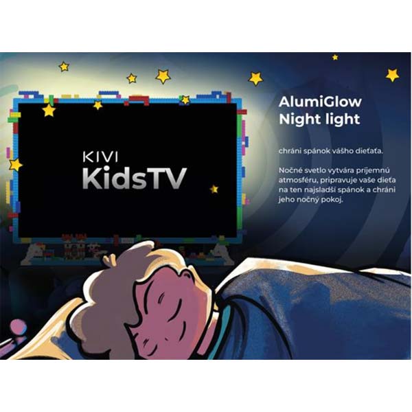 KIVI TV gyerekeknek, 32" (81cm), FHD, Android TV 11, 1920x1080, védőüveg, éjszakai hajszárítóy