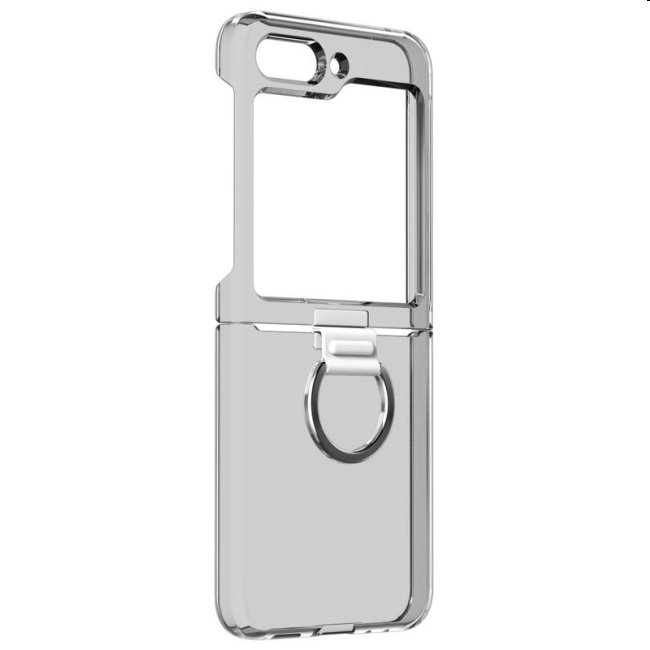Clear Cover tok ujjtartóval Samsung Galaxy Z Flip5 számára, átlátszó Clear Cover tok ujjtartóval Samsung Galaxy Z Flip5 számára, átlátszó