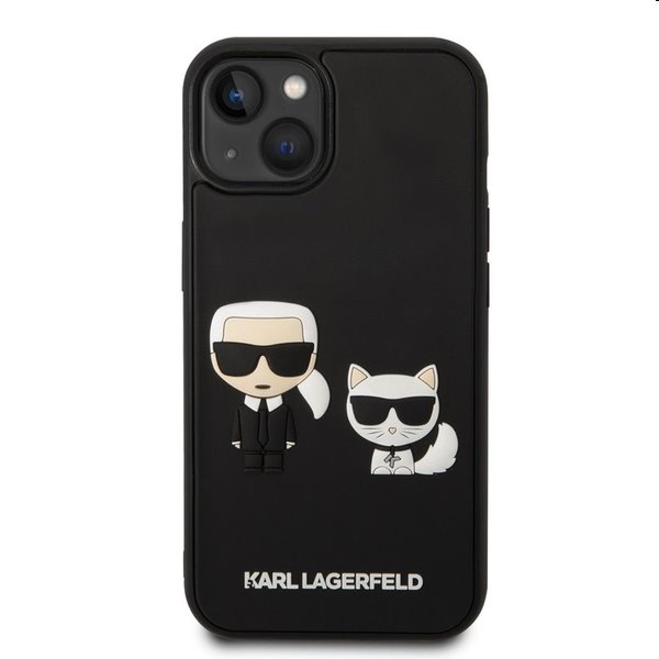 Karl Lagerfeld and Choupette 3D tok Apple iPhone 14 számára, fekete