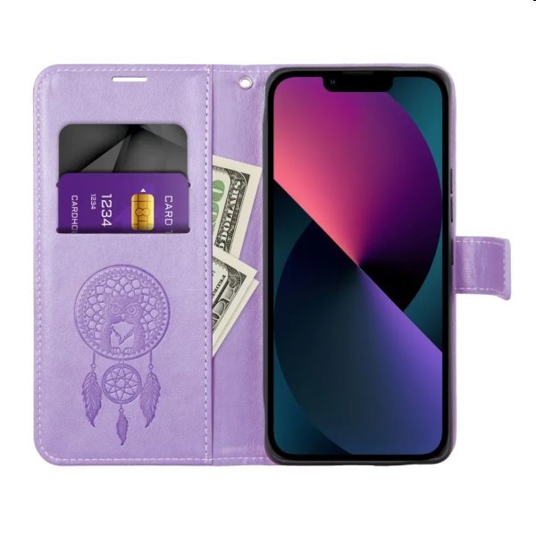 MEZZO Book tok dreamcatcher Xiaomi Redmi Note 12S számára, lila MEZZO Book tok dreamcatcher Xiaomi Redmi Note 12S számára, lila