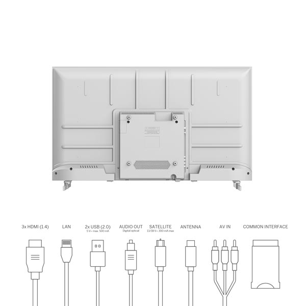 Thomson 40FA2S13W FHD Android, fehér