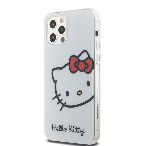 Hello Kitty IML Head Logo hátlapi tok Apple iPhone 12/12 Pro számára, fehér