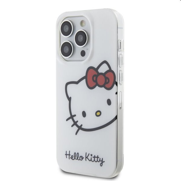Hello Kitty IML Head Logo hátlapi tok Apple iPhone 15 Pro Max számára, fehér