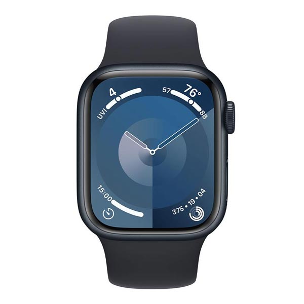 Apple Watch Series 9 GPS + Cellular 45mm Midnight Aluminium Tok Midnight Sportszíjjal - S/M