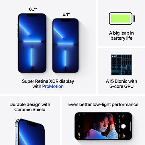 Apple iPhone 13 Pro Max 512GB, sierra blue, B osztály - használt, 12 hónap garancia Apple iPhone 13 Pro Max 512GB, sierra blue, B osztály - használt, 12 hónap garancia