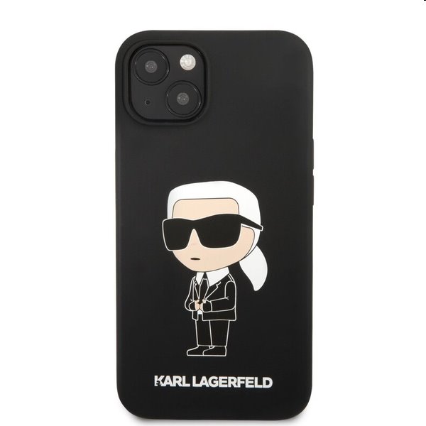 Karl Lagerfeld Liquid Silicone Ikonik NFT hátlapi tok Apple iPhone 13 számára, fekete