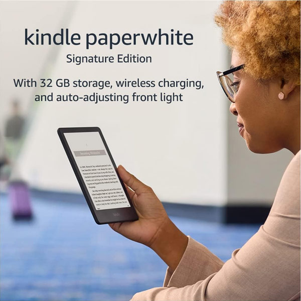 Amazon Kindle Paperwhite 5 2021, SIGNATURE EDITION, 6,8" 32GB, QI töltés, BLACK, reklámok nélkül Amazon Kindle Paperwhite 5 2021, SIGNATURE EDITION, 6,8" 32GB, QI töltés, BLACK, reklámok nélkül