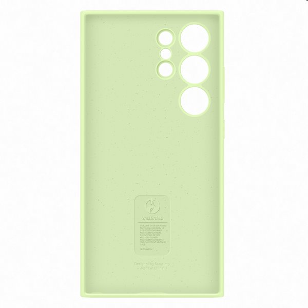 Silicone Cover tok Samsung Galaxy S24 Ultra számára, light zöld