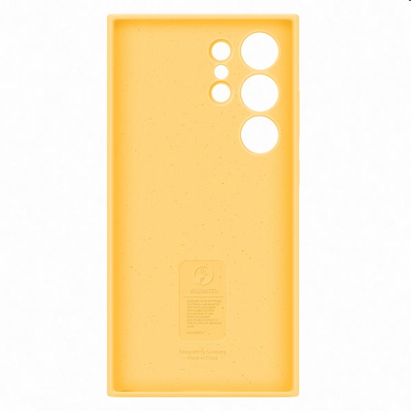 Silicone Cover tok Samsung Galaxy S24 Ultra számára, sárga Silicone Cover tok Samsung Galaxy S24 Ultra számára, sárga