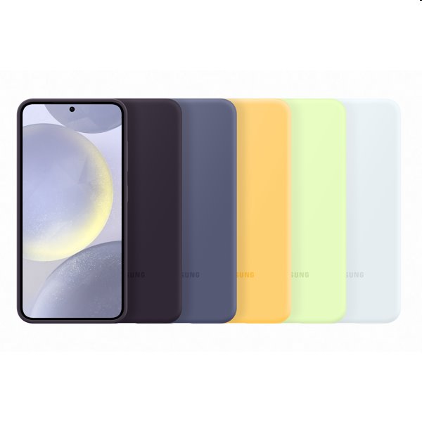 Silicone Cover tok Samsung Galaxy S24 számára, sárga Silicone Cover tok Samsung Galaxy S24 számára, sárga