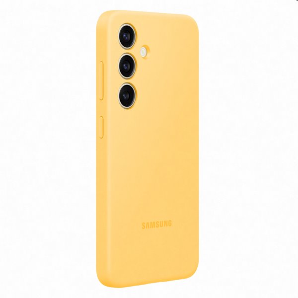 Silicone Cover tok Samsung Galaxy S24 számára, sárga Silicone Cover tok Samsung Galaxy S24 számára, sárga