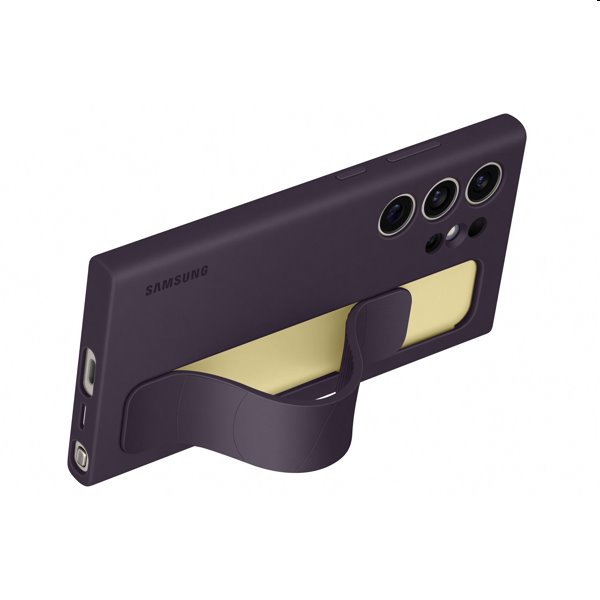 Silicone Grip Cover tok Samsung Galaxy S24 Ultra számára, dark violet Silicone Grip Cover tok Samsung Galaxy S24 Ultra számára, dark violet