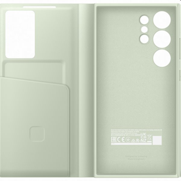 Smart View Wallet tok Samsung Galaxy S24 Ultra számára, light zöld Smart View Wallet tok Samsung Galaxy S24 Ultra számára, light zöld
