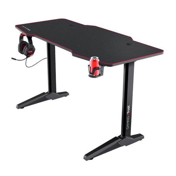 TRUST GXT1175 Imperius XL Gaming Desk, Fekete