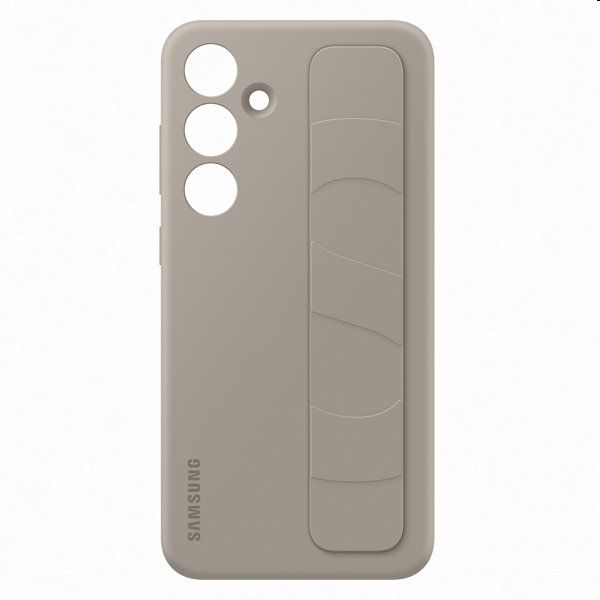 Silicone Grip Cover tok Samsung Galaxy S24 Plus számára, taupe Silicone Grip Cover tok Samsung Galaxy S24 Plus számára, taupe
