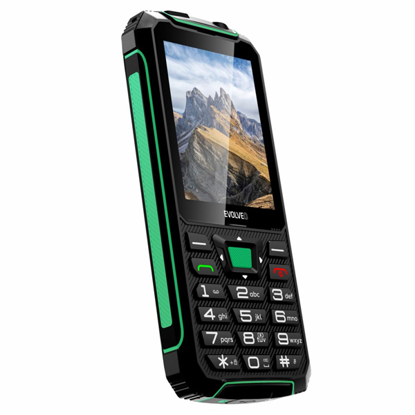 Evolveo StrongPhone W4, vízálló ellenálló Dual SIM telefon, fekete-zöld